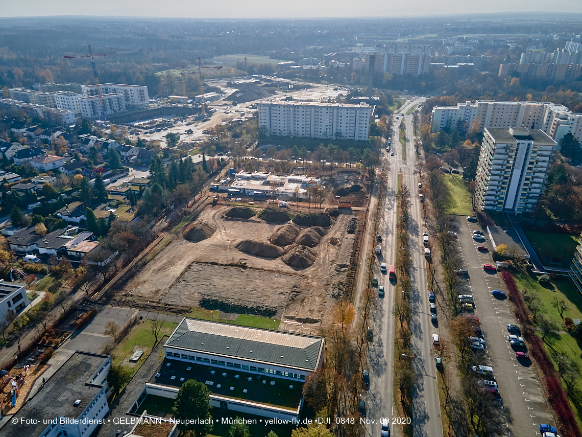 09.11.2020 - Baustelle Grundschule am Karl-Marx-Ring in Neuperlach